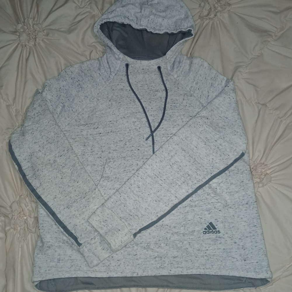 Adidas Heathered Gray Hoodie